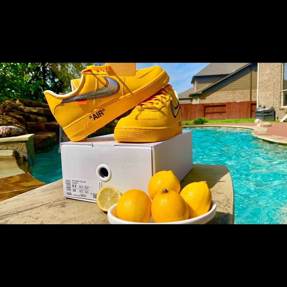 Off White AF1 University Gold
